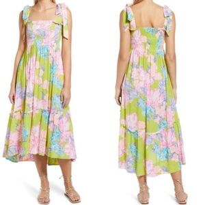 Rivera Midi Dress in Matcha Green HTF.